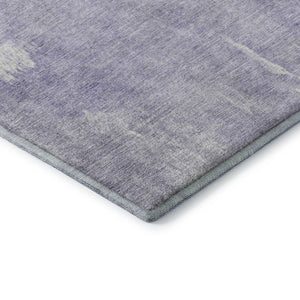 HomeRoots 8' X 10' Lavender & Ivory Abstract Washable Area Rug - Durable, UV-Protected, Easy-Care Design! 705795