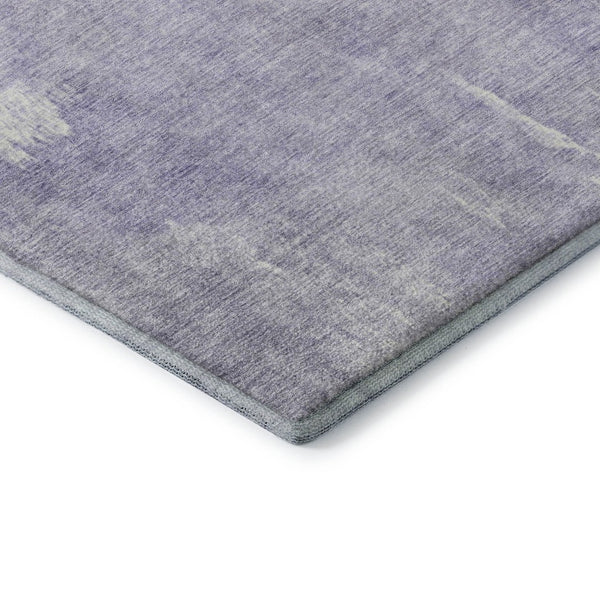 HomeRoots 8' X 10' Lavender & Ivory Abstract Washable Area Rug - Durable, UV-Protected, Easy-Care Design! 705795