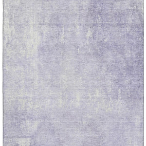 HomeRoots 8' X 10' Lavender & Ivory Abstract Washable Area Rug - Durable, UV-Protected, Easy-Care Design! 705795