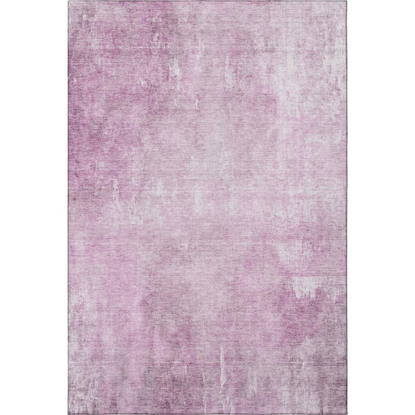 HomeRoots 10' X 14' Pink And Ivory Abstract Area Rug - Washable, UV Protected, Stylish & Durable for High-Traffic Areas 705803