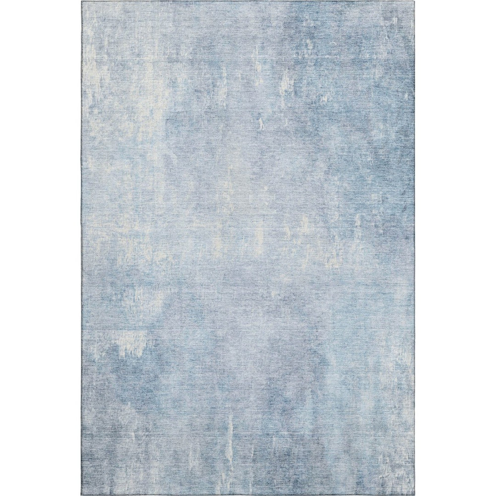 HomeRoots 10' Sky Blue and Ivory Abstract Area Rug - Washable, UV Protected, Stain Resistant for Busy Homes 705809