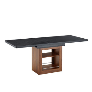 English Elm Only Extendable Dining Tabletop Foldout Surface for Compact Apartment and Kitchen Spaces Black W1151P411352