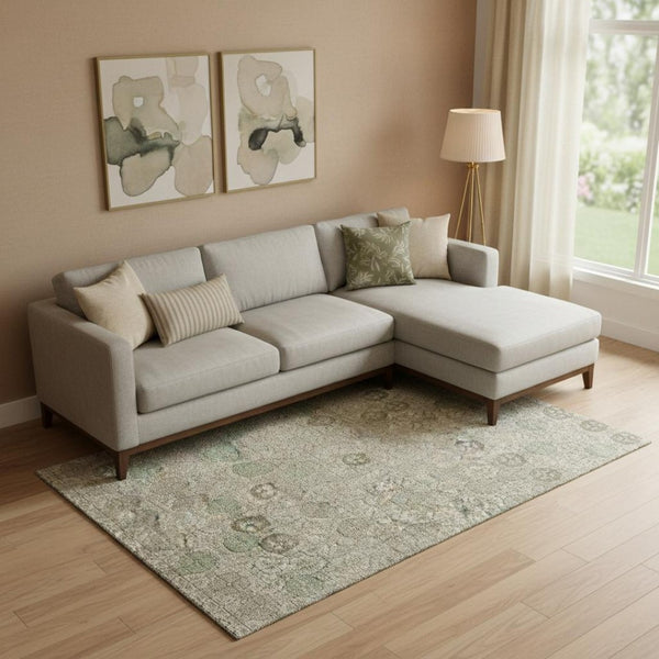 HomeRoots 10' X 14' Beige and Taupe Geometric Area Rug - Washable, UV Protected, Stylish & Stain Resistant! 705935