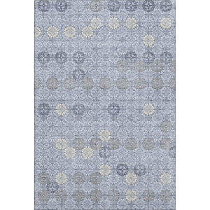 HomeRoots 10' Blue & Ivory Geometric Area Rug – Washable, UV Protected, Durable for High-Traffic Spaces! 705941