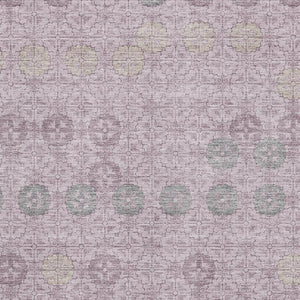 HomeRoots 5' X 8' Modern Plum and Gray Geometric Area Rug - Washable, UV Protected, Durable, Non-Slip Design 705949