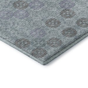 HomeRoots 9' X 12' Teal and Gray Geometric Area Rug - Durable, Washable, UV-Protected for Modern Homes 705958