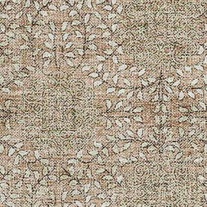 HomeRoots 9' X 12' Elegant Copper And Beige Damask Area Rug - Washable, UV Protected, Kid & Pet Friendly! 705970