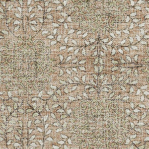 HomeRoots 10' Copper & Beige Damask Washable Area Rug - UV Protected, Stain-Resistant, Stylish & Durable! 705971