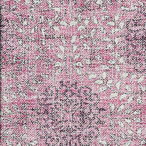 HomeRoots 8' X 10' Washable Pink & Gray Damask Area Rug – UV Protected, Stain Resistant, Non-Slip Backing 705981