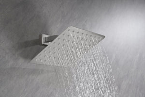 English Elm High Pressure Square Rain Shower Head Stainless Steel Spa Grade Full Body Coverage Brushed Nickel W127264835