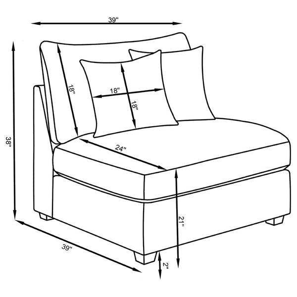 English Elm Lafayette Six Piece Modular Sectional with Feather Down Cushions and Storage Ottoman B062S01446