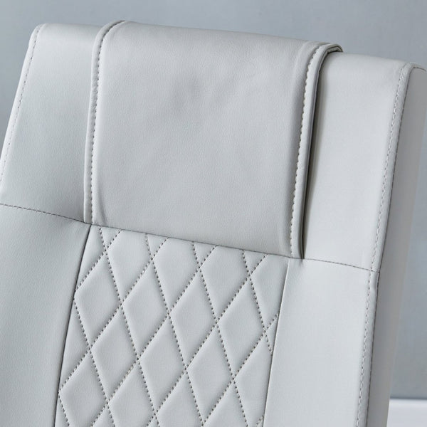 English Elm Table And Chair Set - Modern Marble Pattern Mdf Dining Table With 4 Light Gray Pu Chairs, Stylish Design W1151S02187-GIGA