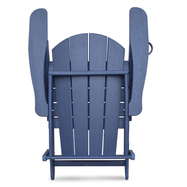 English Elm Folding Outdoor Hdpe Adirondack Chair Weather Resistant Patio Fire Pit Seat W2749P185897