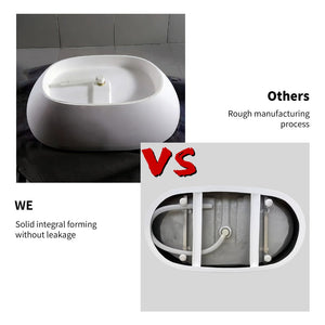 English Elm 70.6'' Freestanding Resin Stone Soaking Tub Polished Spa Bath with Drain Overflow W2753P477965
