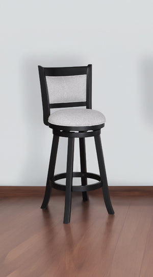 English Elm 2Pc Swivel Pub Stools Set - Stylish Counter Height Chairs With Comfortable Dove Upholstered Seats B011P262367
