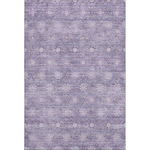 HomeRoots 5' X 8' Purple & Ivory Geometric Area Rug - Washable, UV Protected, Stylish & Stain Resistant Design! 706033