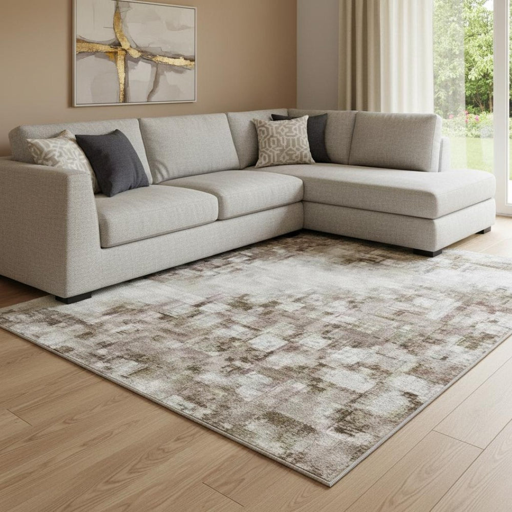 HomeRoots 8' X 10' Elegant Floral Washable Area Rug - Stain Resistant, UV Protected, Perfect for High-Traffic Homes 706089