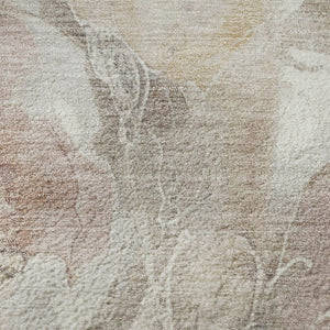 HomeRoots 10' X 14' Elegant Taupe Beige Floral Area Rug – Washable, UV Protected, Stain-Resistant, Non-Slip Design 706091