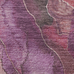 HomeRoots 10' X 14' Blush Purple and Gray Floral Washable Area Rug with UV Protection for Homes with Kids & Pets 706187