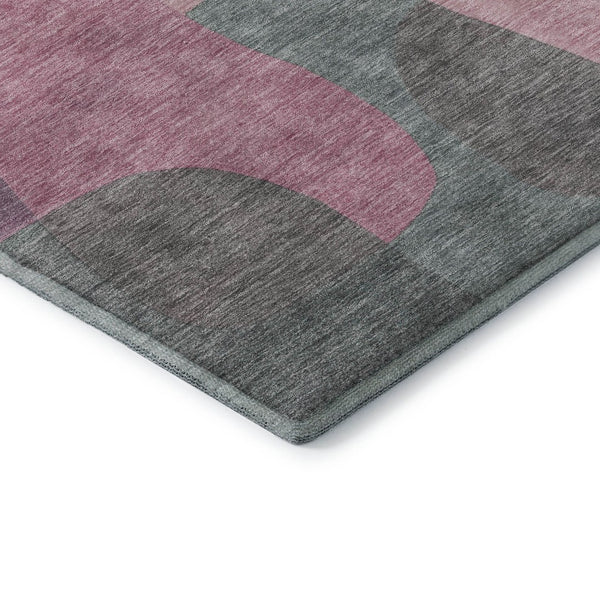 HomeRoots 10' X 14' Blush & Sage Abstract Washable Area Rug - Stylish, Durable, UV-Protected for Every Space 706253