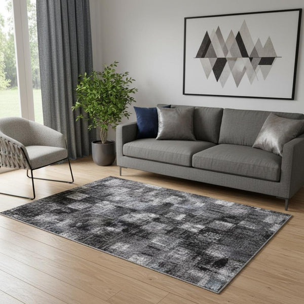 HomeRoots 5' X 8' Purple and Wheat Abstract Washable Area Rug - Durable, Stylish, UV-Protected for All Homes 706273