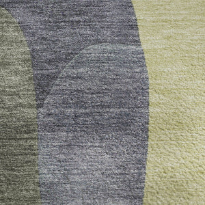 HomeRoots 10' X 14' Washable Abstract Area Rug in Purple & Wheat with UV Protection for Active Homes 706277