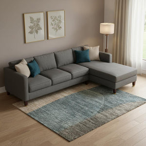 HomeRoots 10' X 14' Sage Peach Rust Abstract Area Rug – Stylish, Washable, UV-Protected, Durable & Easy Care! 706283