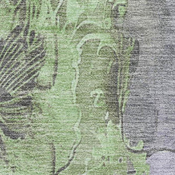 HomeRoots 10' X 14' Floral Area Rug in Lavender & Green - Washable, UV Protected, Perfect for Busy Homes! 706325