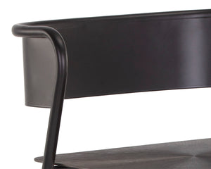 Sunpan KEANU Counter Stool - Handcrafted Gunmetal Design with Starburst Seat for Modern Spaces & Style 107640