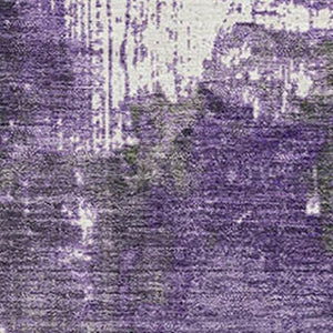 HomeRoots 5' X 8' Olive Green & Purple Abstract Washable Area Rug - Stylish, Stain-Resistant, UV Protected! 706357