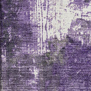HomeRoots 10' X 14' Abstract Area Rug in Olive Green & Purple - Washable, UV-Protected, Non-Slip Backing! 706361
