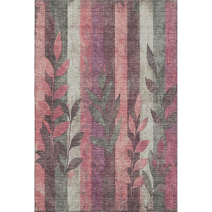 HomeRoots 8' X 10' Blush & Gray Floral Area Rug – Durable, Washable, UV-Protected for Stylish Living Spaces 706383