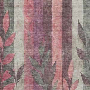 HomeRoots 8' X 10' Blush & Gray Floral Area Rug – Durable, Washable, UV-Protected for Stylish Living Spaces 706383