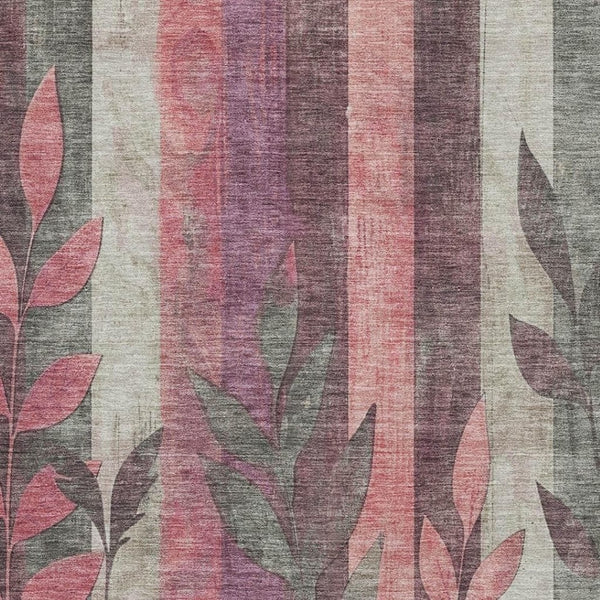 HomeRoots 8' X 10' Blush & Gray Floral Area Rug – Durable, Washable, UV-Protected for Stylish Living Spaces 706383