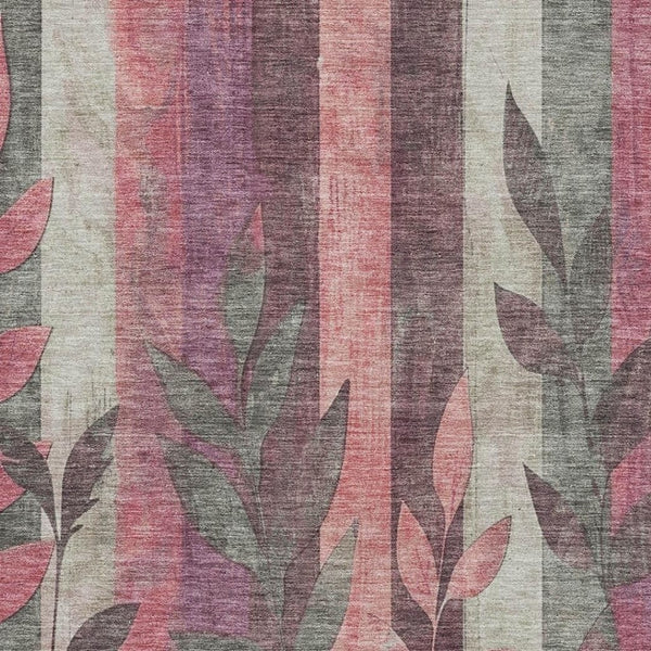 HomeRoots 9' X 12' Blush and Gray Floral Washable Area Rug – Stylish, Durable, UV-Protected for Busy Homes 706384