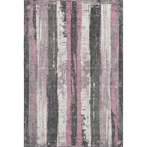 HomeRoots 10' Blush and Gray Striped Washable Area Rug with UV Protection - Stylish, Durable, and Low-Maintenance! 706415
