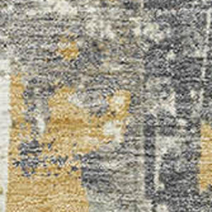HomeRoots 10' X 14' Gold and Gray Striped Area Rug - Washable, Durable, UV Protected for High-Traffic Spaces 706427