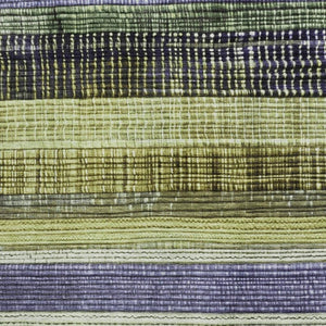 HomeRoots 5' X 8' Artichoke Green & Purple Striped Washable Area Rug - UV Protected, Stain-Resistant & Durable 706441