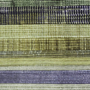 HomeRoots 8' X 10' Artichoke Green & Purple Striped Area Rug – Washable, UV-Protected, Stain-Resistant Design 706443