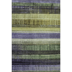 HomeRoots 10' X 14' Striped Washable Area Rug in Artichoke Green & Purple - UV Protected, Durable & Stylish! 706445