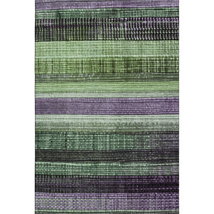 HomeRoots 8' X 10' Bold Purple and Green Striped Washable Area Rug with UV Protection for Active Homes 706455