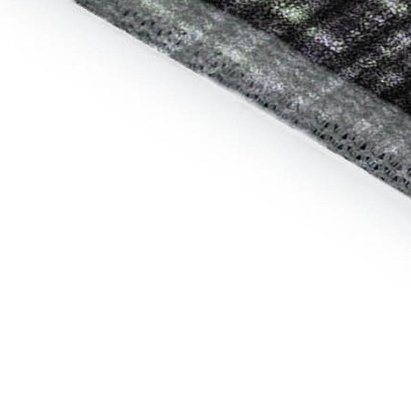 HomeRoots 8' X 10' Bold Purple and Green Striped Washable Area Rug with UV Protection for Active Homes 706455