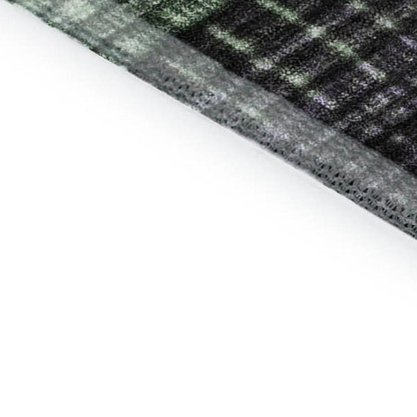 HomeRoots 8' X 10' Bold Purple and Green Striped Washable Area Rug with UV Protection for Active Homes 706455