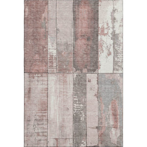 HomeRoots 10' Copper and Gray Geometric Washable Area Rug - UV Protected, Durable, Ideal for Busy Homes 706535
