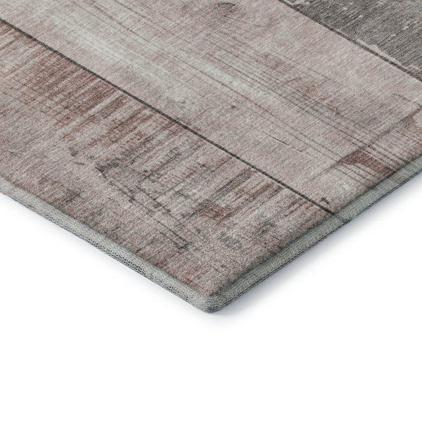 HomeRoots 10' Copper and Gray Geometric Washable Area Rug - UV Protected, Durable, Ideal for Busy Homes 706535