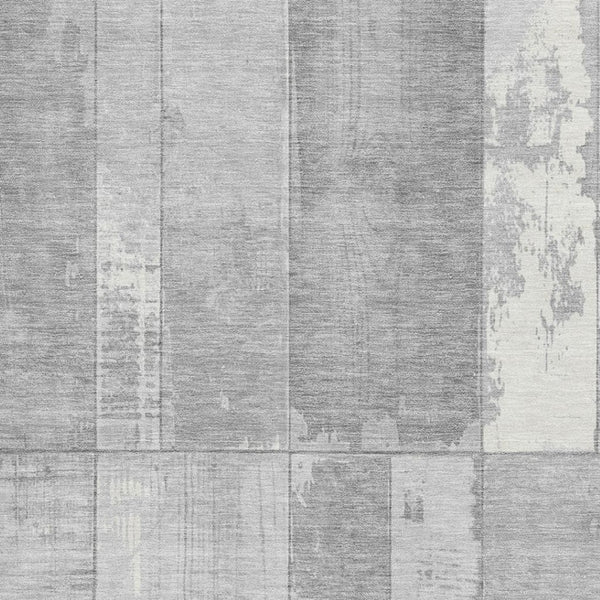 HomeRoots 8' X 10' Modern Gray & Silver Geometric Area Rug - Washable, UV Protected, Stain Resistant Design 706545