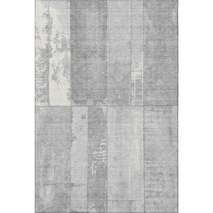 HomeRoots 10' Gray and Silver Geometric Washable Area Rug - Stylish, Durable, UV-Protected for Modern Homes 706547