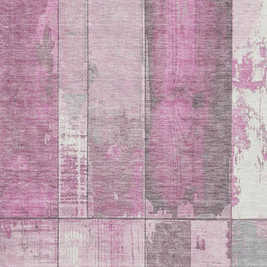HomeRoots 5' X 8' Pink and Gray Geometric Washable Area Rug - Stylish, Durable, Stain Resistant with UV Protection 706549