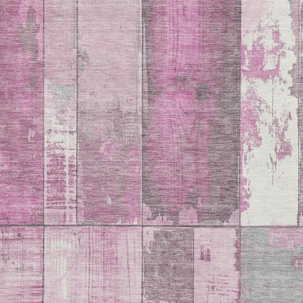 HomeRoots 9' X 12' Pink And Gray Geometric Washable Area Rug – Durable, Stylish & Easy to Clean for Your Home! 706552