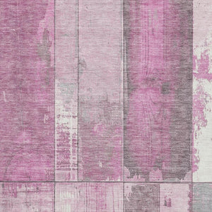 HomeRoots 10' X 14' Pink and Gray Geometric Washable Area Rug - Stylish, Stain-Resistant, UV Protected Design 706553